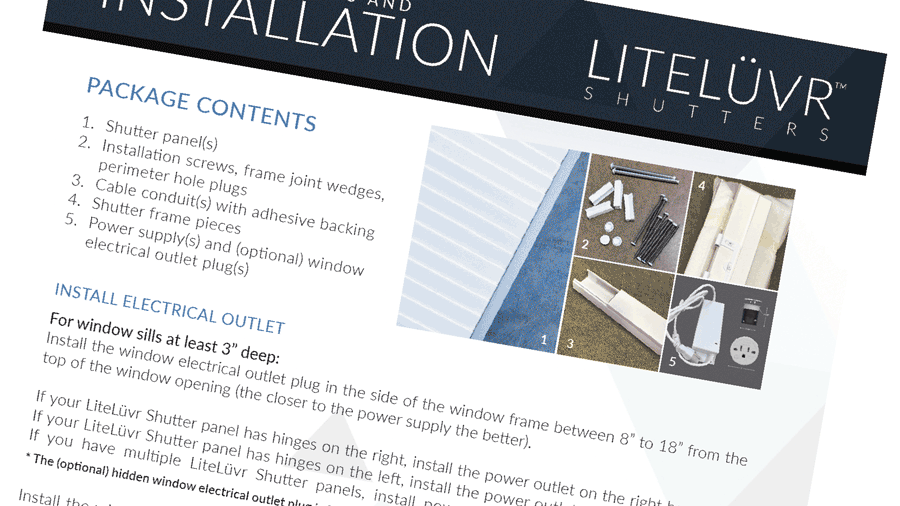 Lumina Shutters AC Installation Guide