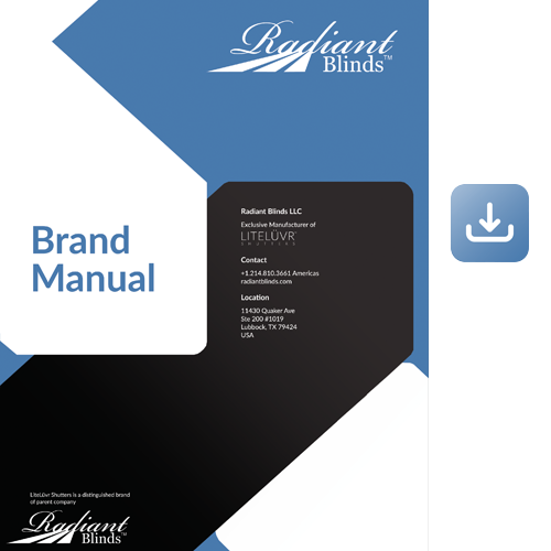 Radiant Blinds Brand Manual